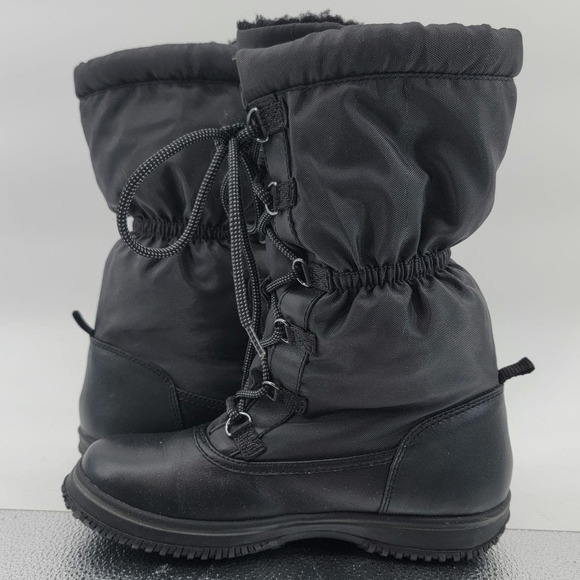 Coach Sage All Weather Leather Nylon Boots 6 Black 36 EUR - Picture 11 of 14